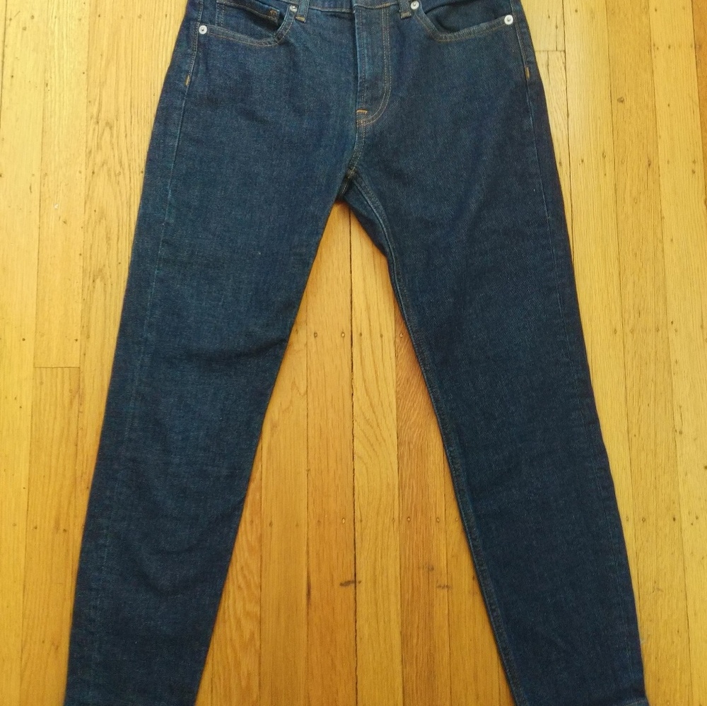 Everlane dark wash skinny jeans 26/28A midrise